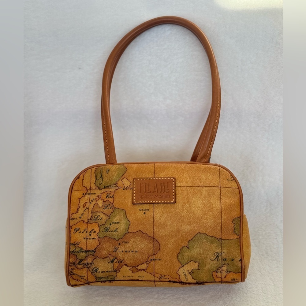 Alviero Martini Women's Tan Map Print Bag